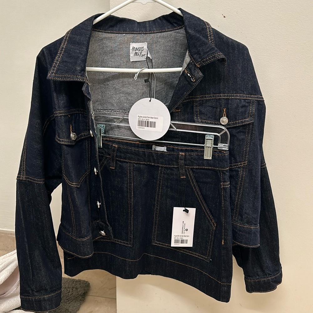 Princess Polly denim skirt and jacket set